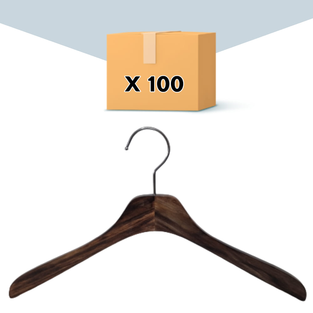 박스단위 남성 상의 셔츠용 원목옷걸이-빈티지찌꾸(월넛) (100개) 무광고리